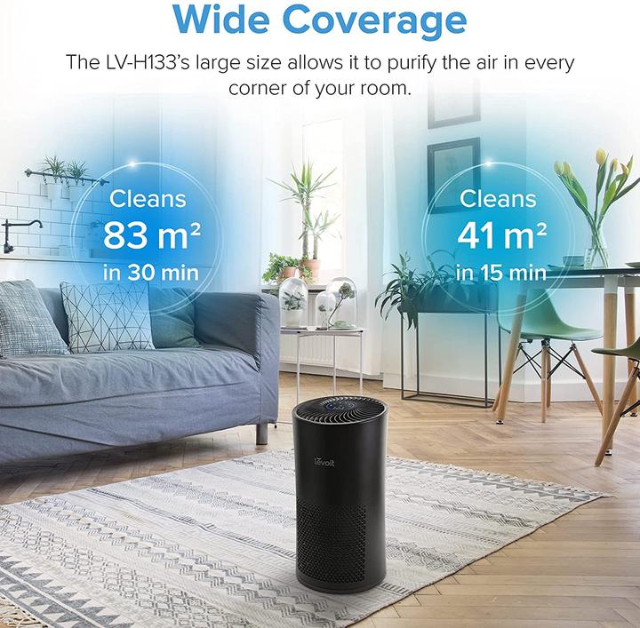 Actual product image Levoit Air purifier with air quality sensor, black (41 m²)