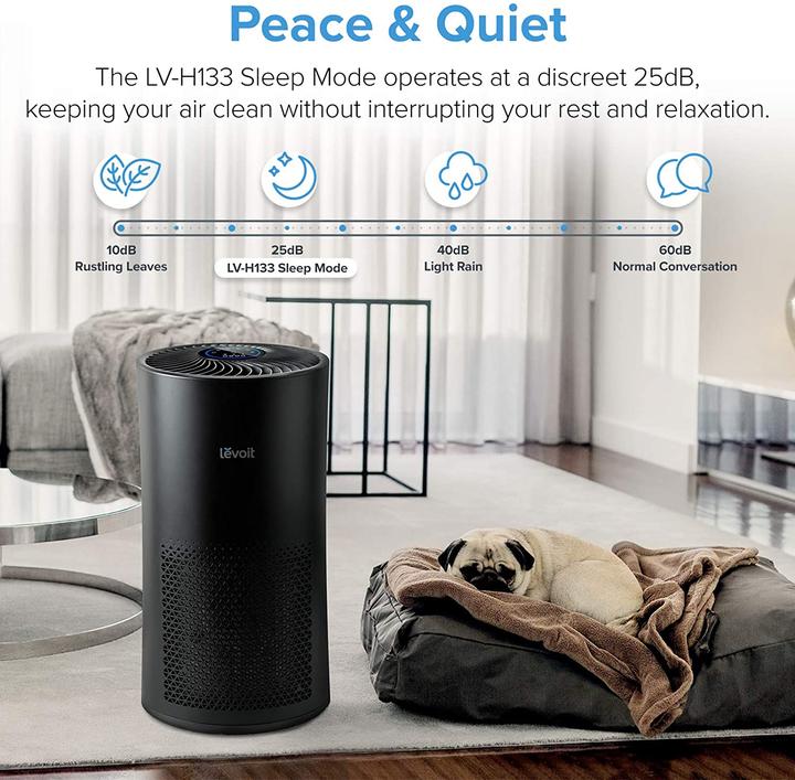 Actual product image Levoit Air purifier with air quality sensor, black (41 m²)