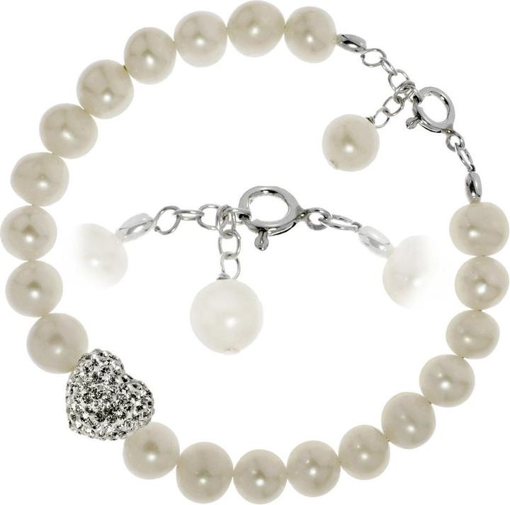 Immagine prodotto Bijouteria Bracciale (20.50 cm, Perla d'acqua dolce, Argento 925, Vetro (di orologio))