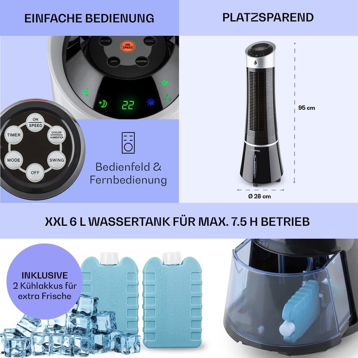 Actual product image Klarstein 5-in-1 air conditioner (50 m², 11500 BTU/h)