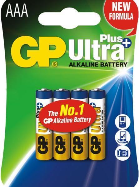 Produktbild GP Batteries Ultra Plus Alkaline Batterie AAA Micro 1,5V 4er Blister (4 Stk., AAA)