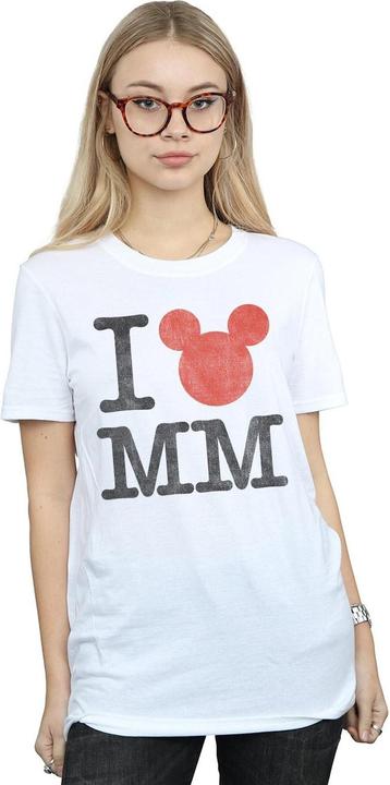 Immagine prodotto Disney Mickey Mouse I Love Mickey Maglietta Ampia Donna (S)