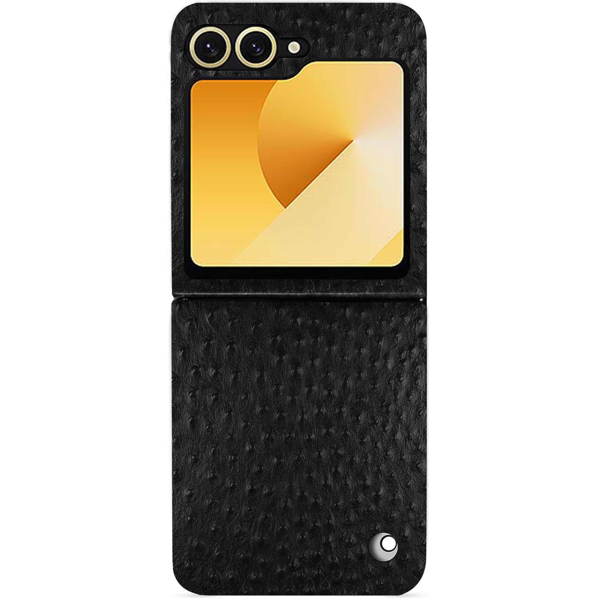 Noreve Lederschutzhülle Samsung Galaxy Z Flip6 (Samsung Galaxy Z Flip6), Smartphone Hülle, Schwarz