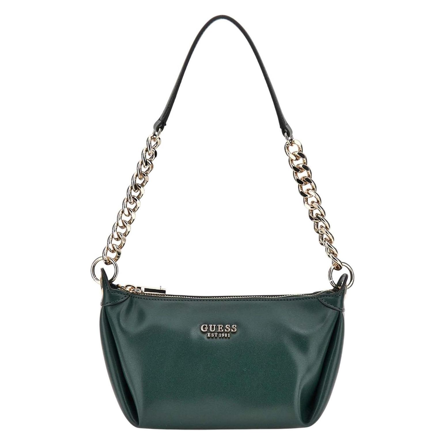 Guess, Damen, Handtasche, Eco Evaine Top Zip Shoulder Bag, Grün