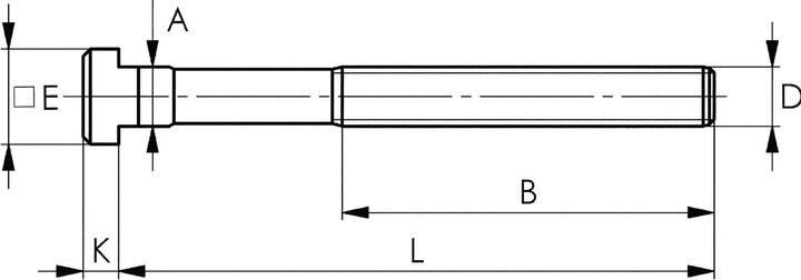 Immagine prodotto Amf Bullone a T DIN 787 Scanalatura a T 14 mm M12 Lunghezza 160 mm Grado 10.9 (1 Vite per pezzo)