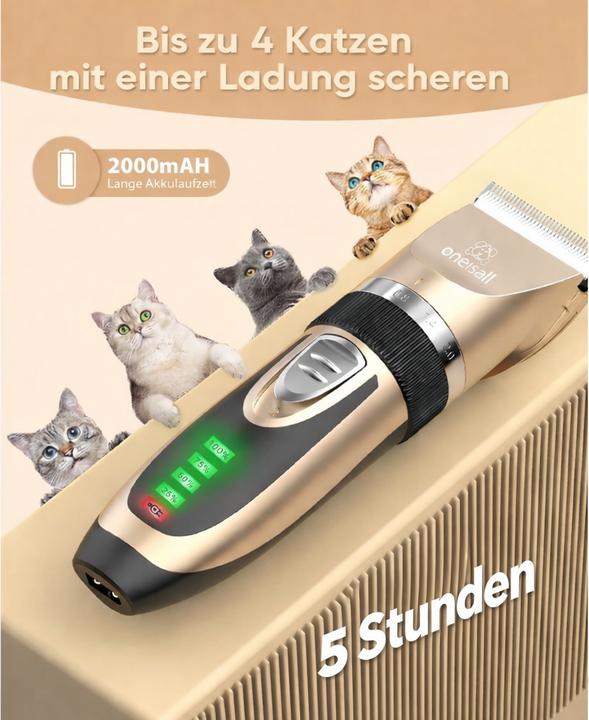 Produktbild Oneisall Leise Schermaschine Katze & Hund (Hund, Katze)