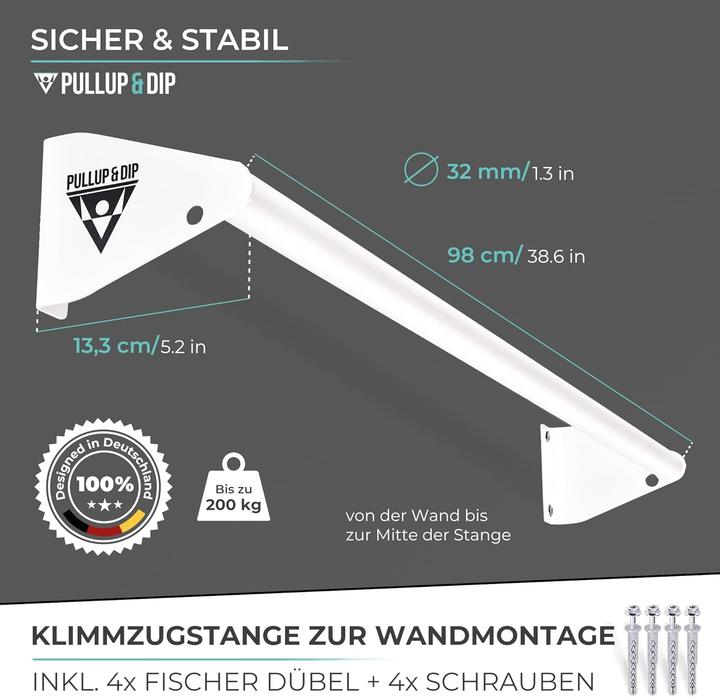 Image du produit Pullup & Dip Klimmzugstange zur Wandmontage