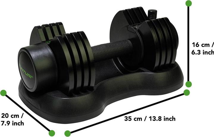 Produktbild Tunturi Verstellbare Selector Kurzhantel (1 x 2.5 kg - 12.5 kg)