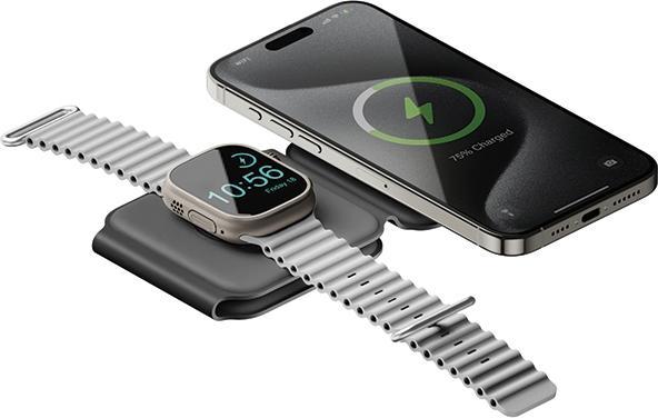 Image du produit Energea Bazic GoMag Trio Plus kompaktowa składana ład. indukcyjna 3w1 15W Fast Charging szary/grey M (15 W)