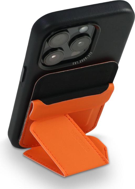 Actual product image Decoded Silicone MagSafe Card Stand Sleeve Apricot Crush