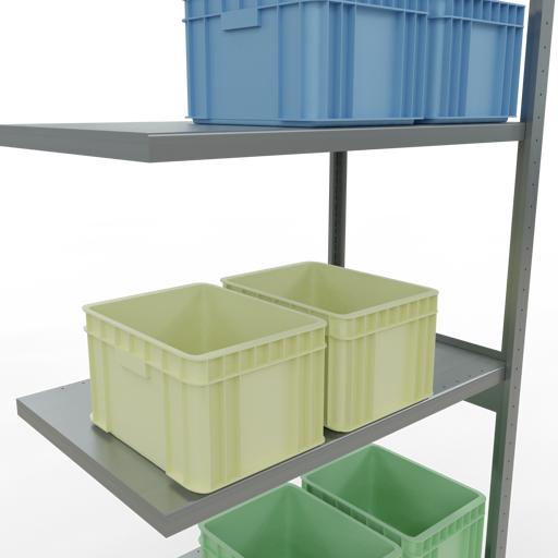 Actual product image Schulte Lagertechnik MULTIplus250 boltless add-on bay system with length bolts