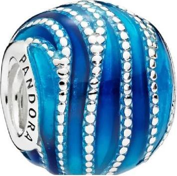 Actual product image Pandora Blue Swirls Charms/Beads (Stainless steel)