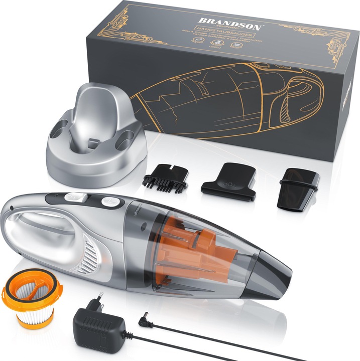 Produktbild Brandson Akku Handstaubsauger 85 W, beutellos, Akku Handstaubsauger mit HEPA-Filter Beutellos