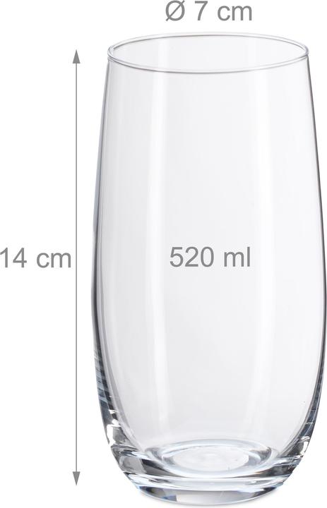 Actual product image Relaxdays 12x glass tumblers (0.52 l, 12 x)