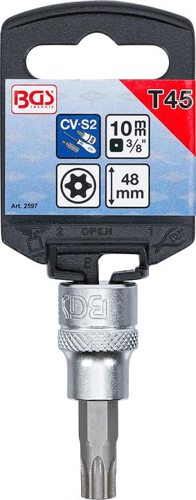 Actual product image BGS Bit Socket 10 mm (3/8") Drive T-Star tamperproof (for Torx) T45 (T45)