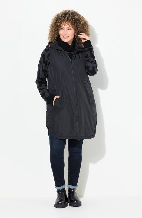 Produktbild Ulla Popken Weste, wasserabweisend, Kapuze, 2-Wege-Zipper (50, 52)
