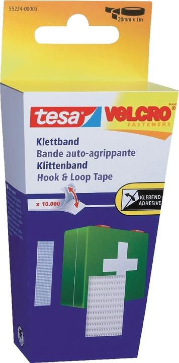 Produktbild tesa On&Off Klettband, selbstklebend (20 mm)