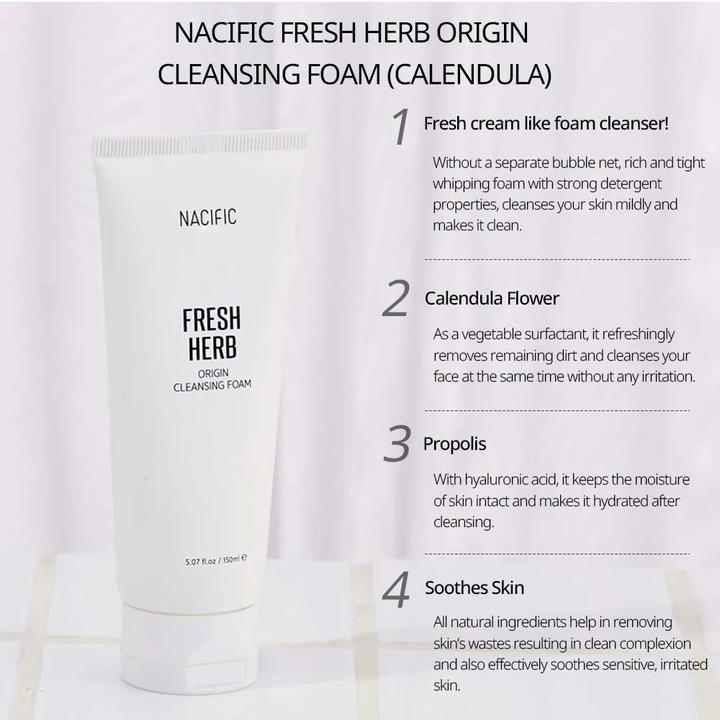 Actual product image Nacific Fresh Herb Origin Cleansing Foam (Cleansing Foam, 150 ml)