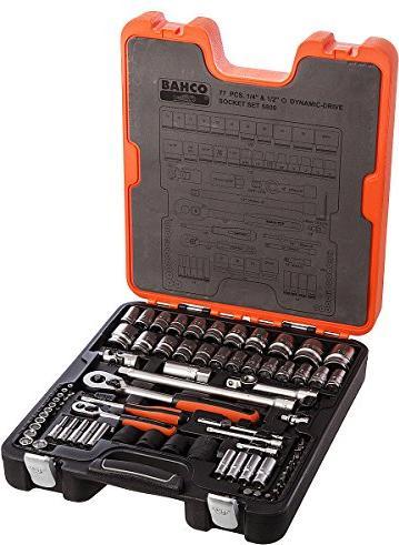 Immagine prodotto Bahco Set di chiavi a bussola da 1/4" e 1/2" - 77 pezzi (1/4")