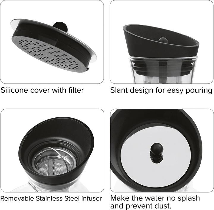 Actual product image Viva Iced tea carafe glass/sil./ES 2l (2 l)