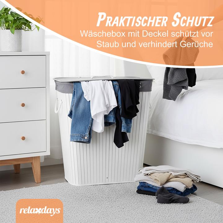 Produktbild Relaxdays Wäschekorb Bambus (105 l)