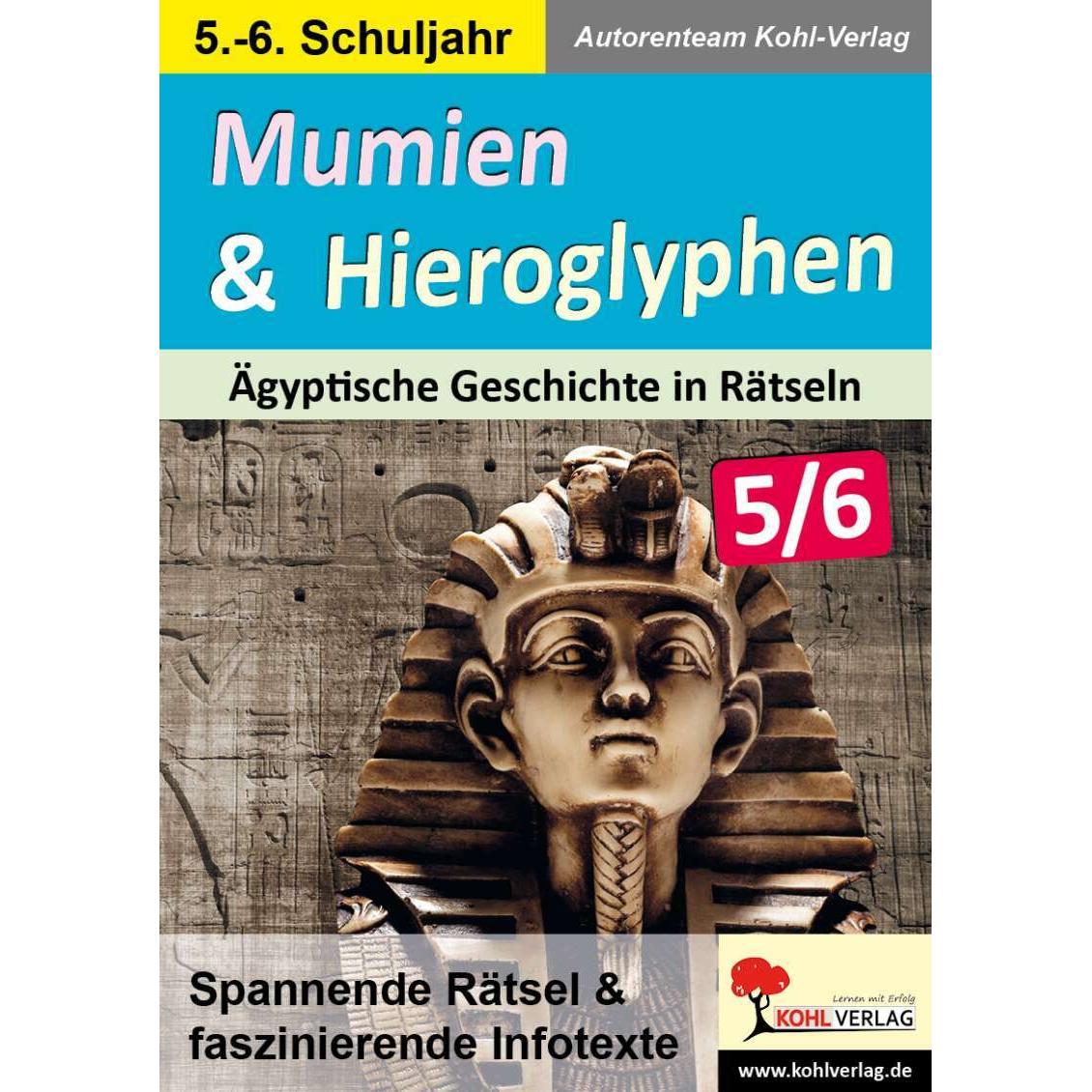 Thumbnail - Mumien & Hieroglyphen - Ägyptische Geschichte in Rätseln / Klasse 5-6, Schulbücher von Sabrina Hinrichs
