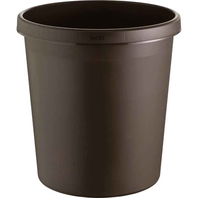 Helit Papierkorb 18l braun, Abfalleimer, Braun