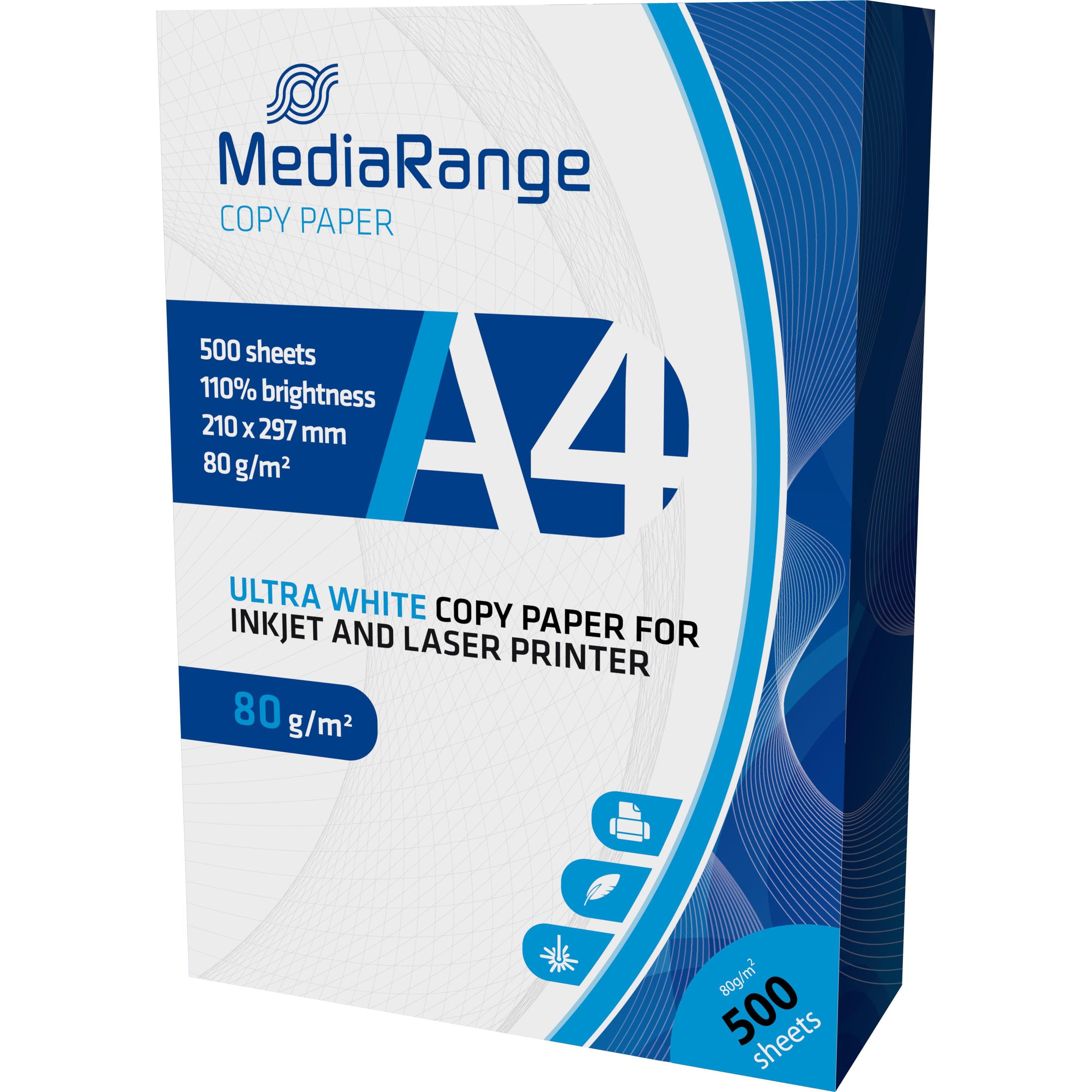 MediaRange, Kopierpapier, Hochweiss (80 g/m², 500 x, A4)