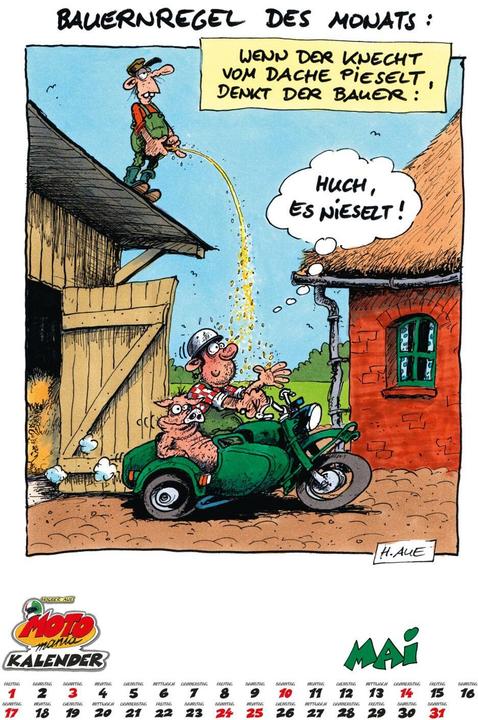 MOTOmania Kalender 2026: Monatskalender im Grossformat (42 x 59 cm, Hardcover, German)