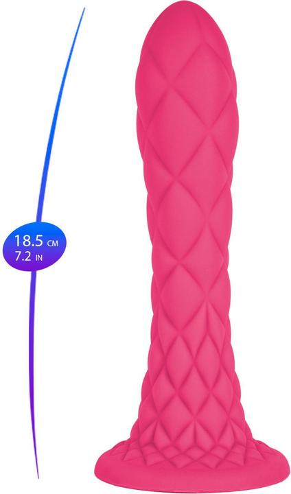 Actual product image Silexd Dreamy Dildo Fantasy Flüssigsilikon Thermoreaktiv Fuchsia 18,5 Cm
