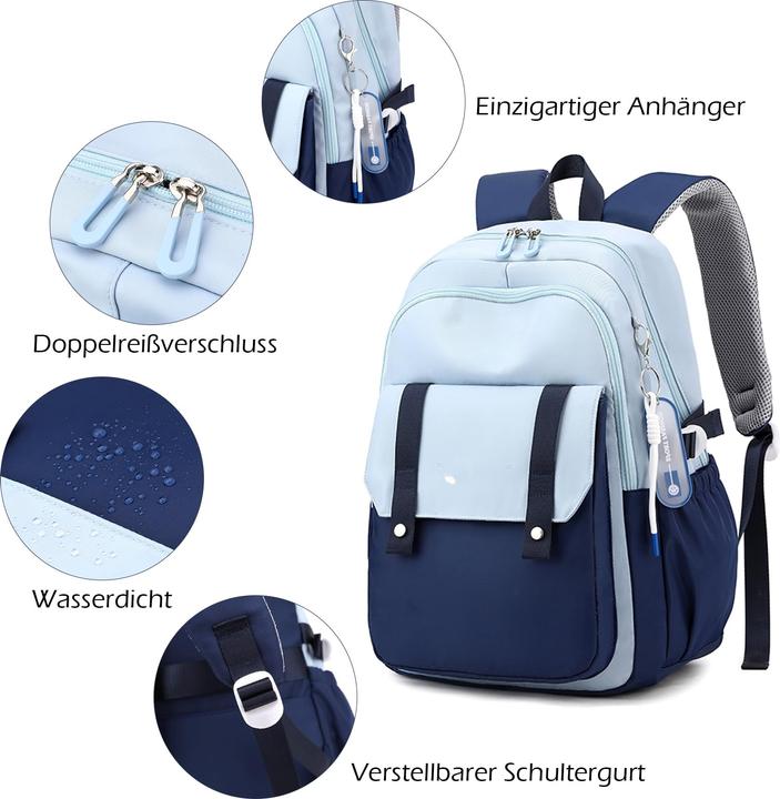Produktbild Only-Bags.Store Schulrucksack Teenager-Schultaschen Schulranzen Wasserdichter Rucksack Leichtgewichtige Schulranzen (30 l)
