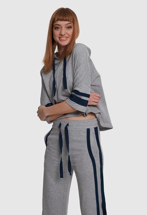 Immagine prodotto Urban Classics Felpa con cappuccio a manica corta nastrata da donna (XS)