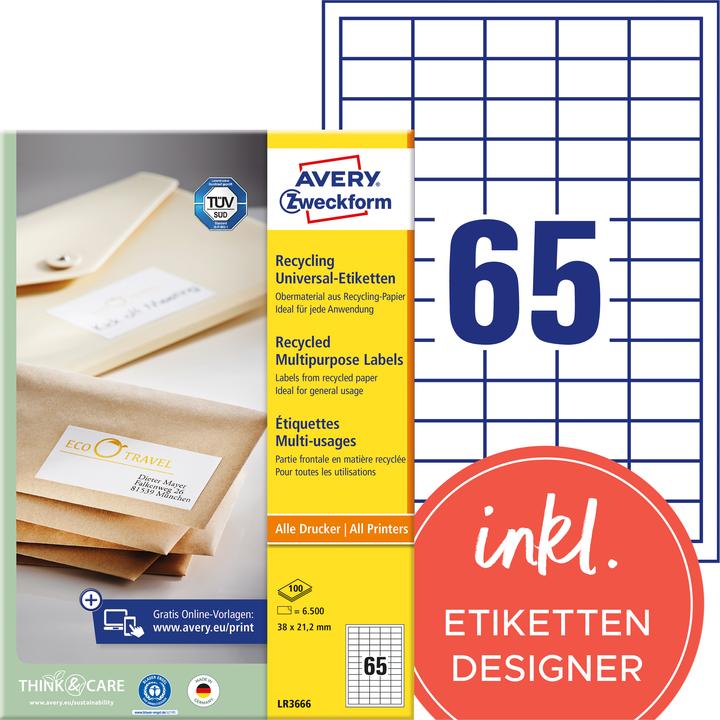 Produktbild Avery Recycling Universal-Etiketten