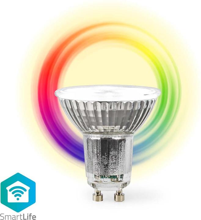 Produktbild Nedis WIFILRC10GU10 SmartLife Vollfärbige LED-Lampe WLAN GU10 345 lm 4.9 W RGB + weiss veränderbar 2 (GU10, 345 lm, 1x)