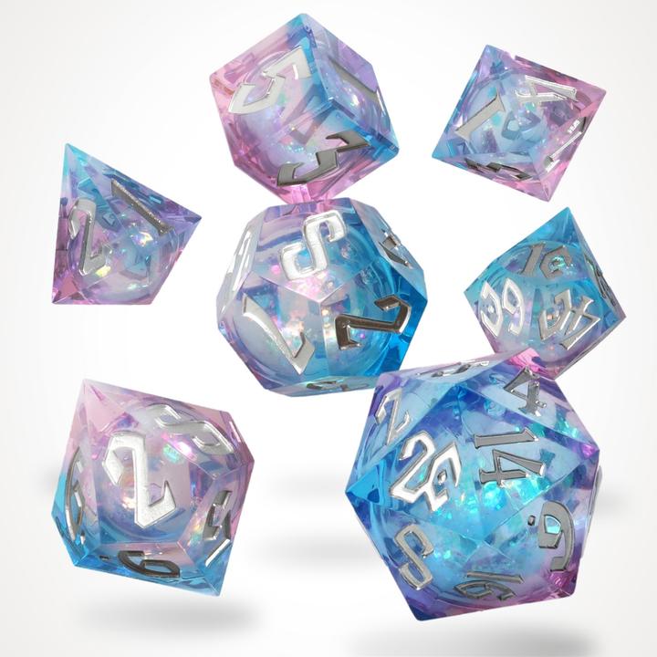 Produktbild Glass Staff Pink Ice Liquid Core RPG Dice Set