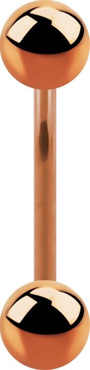 Produktbild Star Piercing Micro Banane rosegold mit zwei Kugeln (ohne Messing, Titan G23)