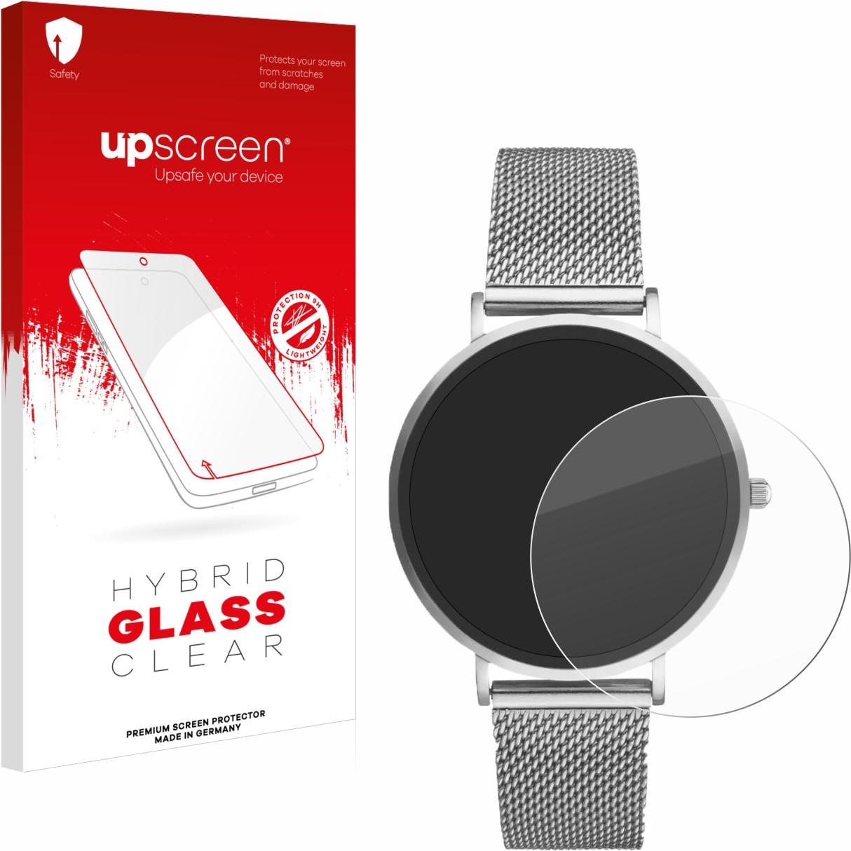 upscreen Schutzglas Schutzfolie Glas Folie Displayschutz klar, Smartwatch Schutzfolie, Transparent