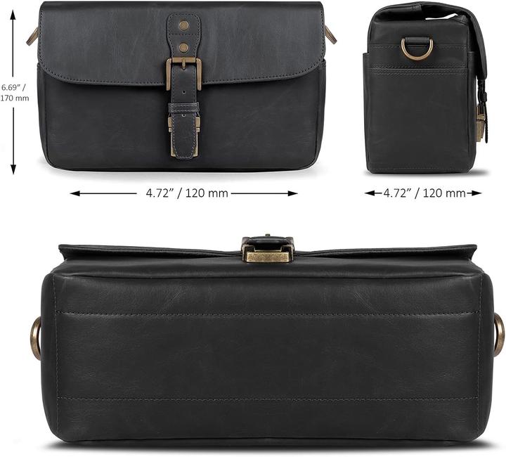 Produktbild MegaGear Ledertasche für Kamera (Kamera Schultertasche)