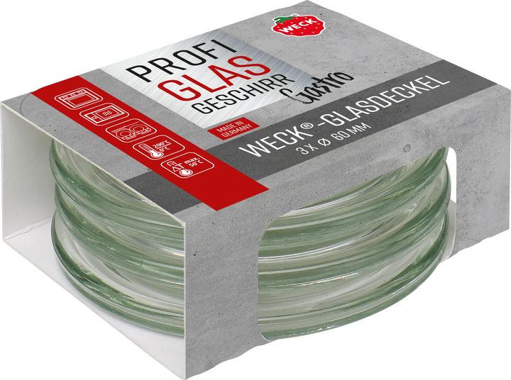 Weck 3er Set Gastropack 60 mm Gourmetdeckel, Deckel 76127 (3 pcs.)