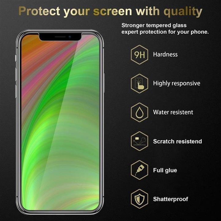 Actual product image Cadorabo Display protection glass for Apple iPhone 11 (1 Piece, Apple iPhone 11)