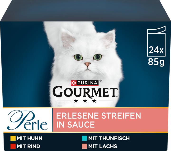 Produktbild Gourmet Perle Erlesene Streifen in Sauce (Adult, 24 Stk., 2040 g)