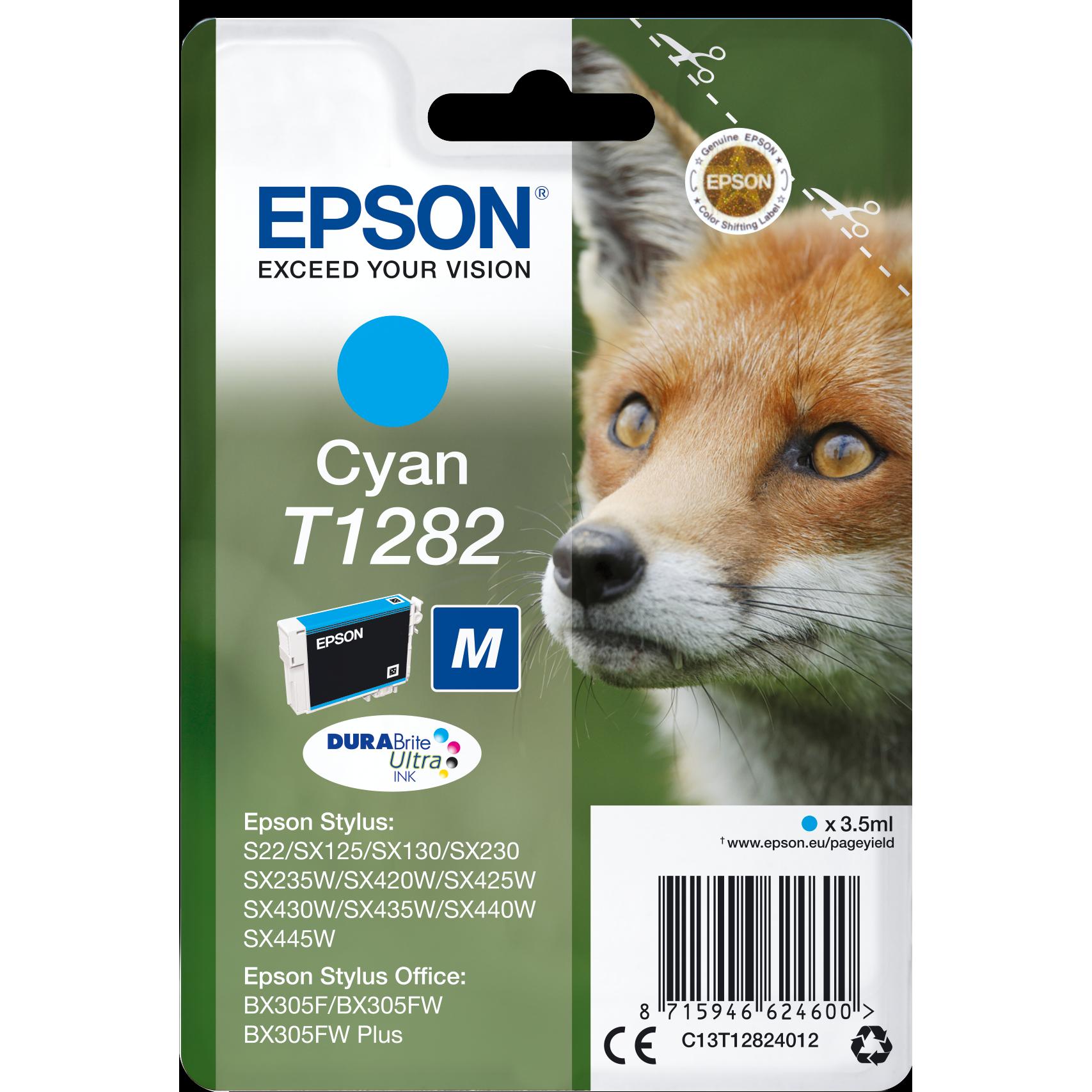 Epson, Druckerpatrone, T1282 DuraBrite Ultra (C)