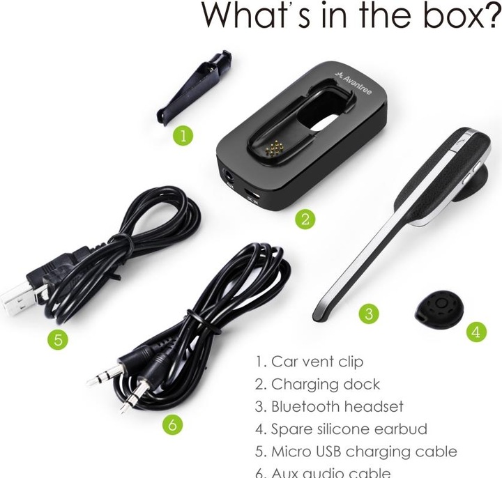 Actual product image Avantree EGO Bluetooth Hands Free Car 2In1
