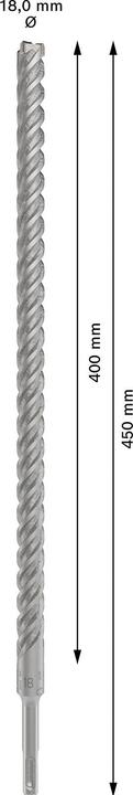 Actual product image Bosch Zubehör PRO SDS plus-5X hammer drill bit, 18 x 400 x 450 mm (18 millimetres)