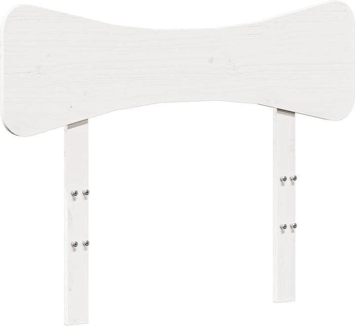 Produktbild vidaXL Massivholzbett Holzbett Bett ohne Matratze Weiss 90x200cm Kiefernholz (90 x 200 cm)