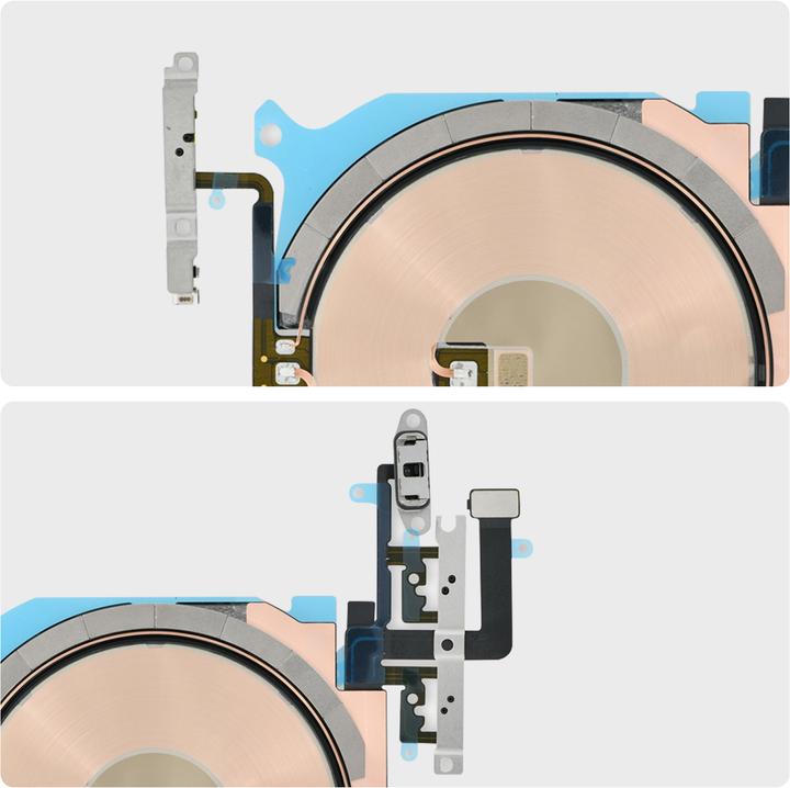 Actual product image Clappio QI / MagSafe + NFC replacement part iPhone 12