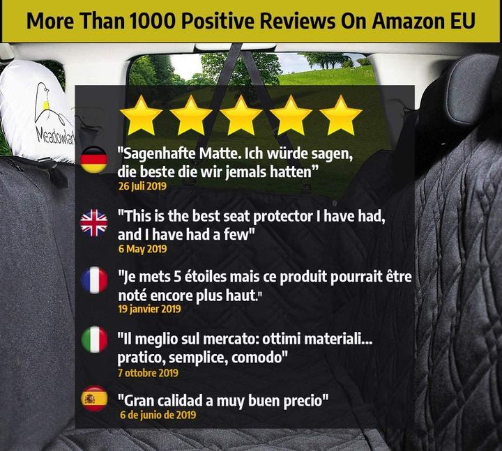 Produktbild Meadowlark Hundedecke für Rückbank (XL, Beige) (Hund, Reflektoren, Atmungsaktiv, Sicherheitsverschluss, Waschmaschinenfest)