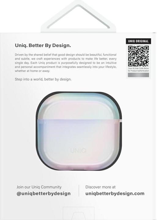 Productafbeelding Uniq Case Iridescia for AirPods 4 Hang Case holo quartz (Hoofdtelefoon hoes)
