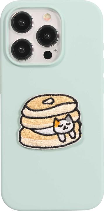 Produktbild PhoneLook Sticker Aufkleber für Handy/Tablet/Computer 3D gestickt Cat in pancakes