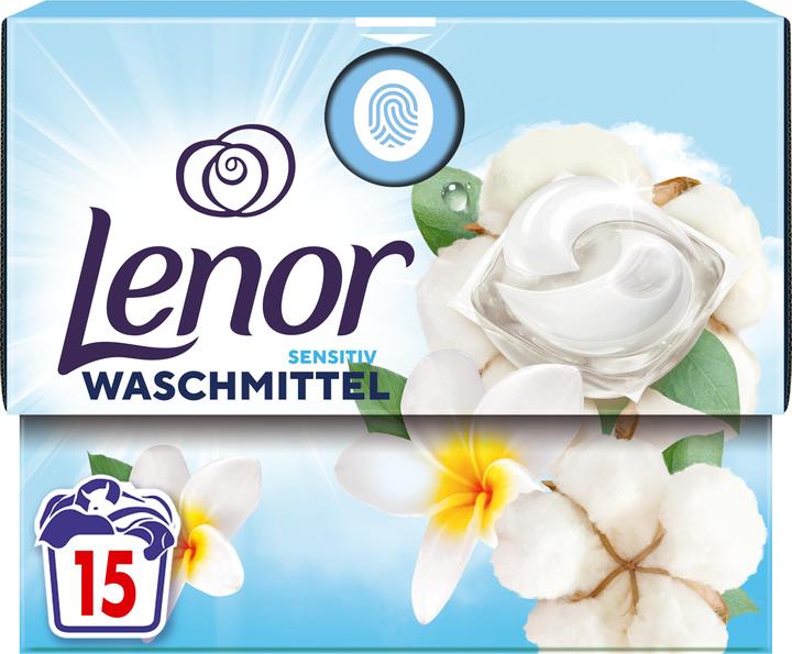 Produktbild Lenor Baumwollblüte & Tiaré-Blume (15 Waschgänge, Pods)